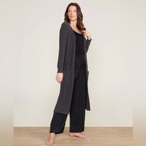 Barefoot Dreams Mid-Length Cardigan Charcoal S/M Cozy Chic